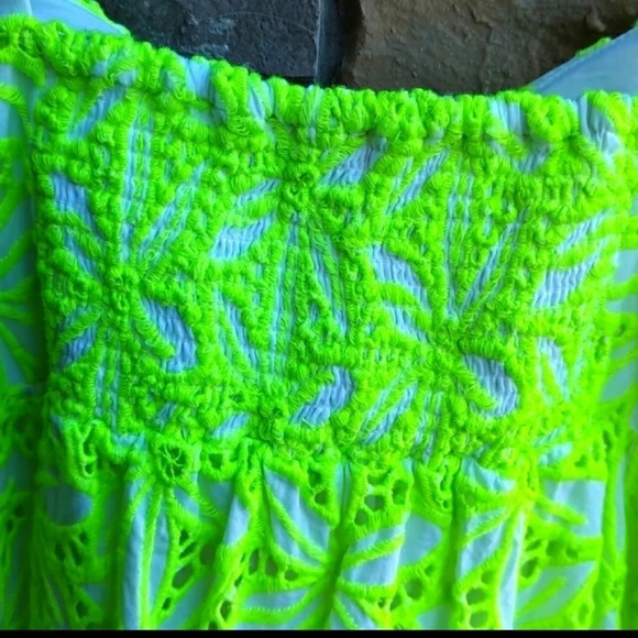 Lilly Pulitzer Brianna Dress Green Eyelet Size 4 NWT - Picture 9 of 10